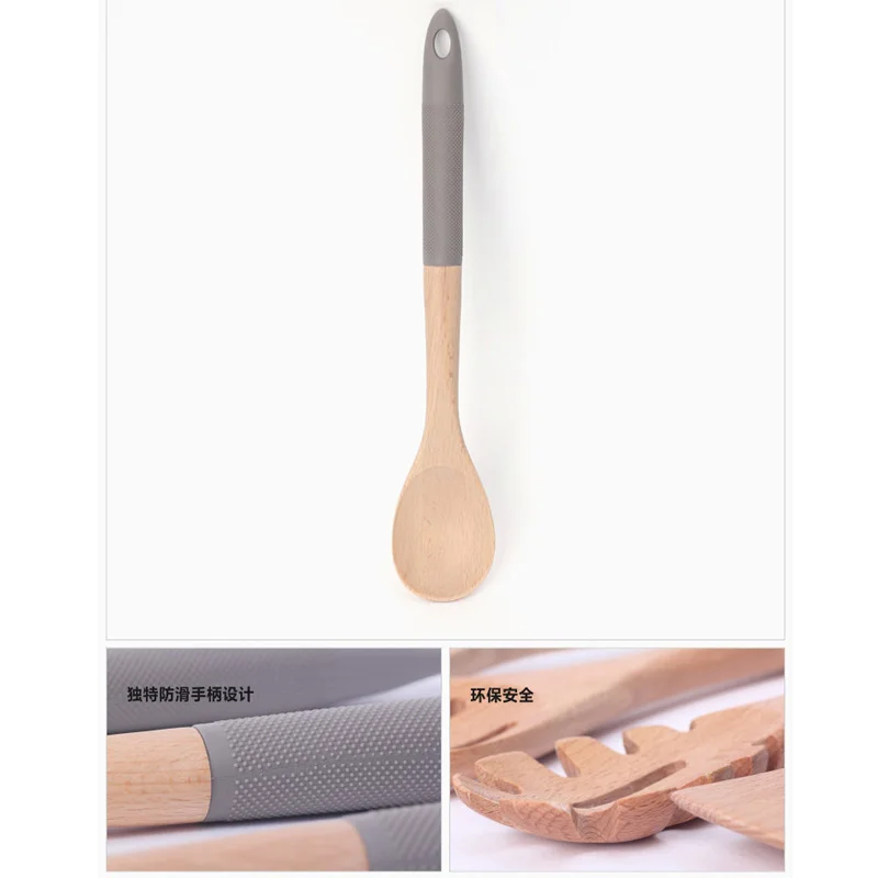Кухонная деревянная кухонная ложка лопатка ковш посуда набор посуды кухонные