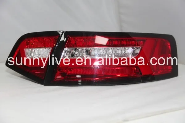 Для Audi A6L 2009-2012 Задняя фара светодиодная задний фонарь SN красного и белого цвета
