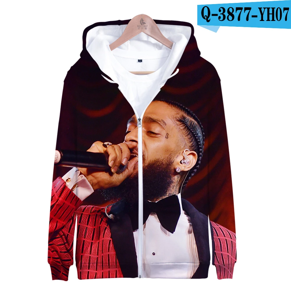D nipsey hussle толстовка на молнии повседневные толстовки Новая модная крутая уличная осенняя и зимняя одежда толстовка - Цвет: D