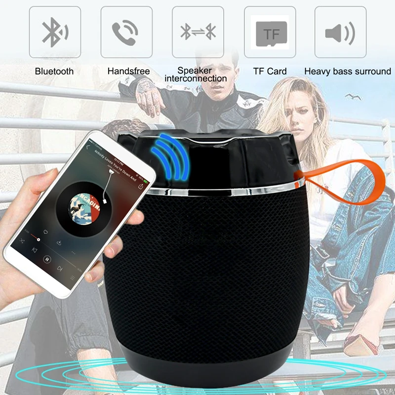 Портативный Bluetooth мини Динамик Беспроводной сабвуфер стерео звук коробка крышка