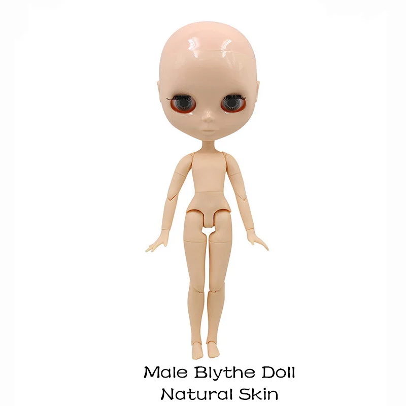 Кукла Blyth для мальчиков натуральная кожа лысина резиновая и шарнирная форма без