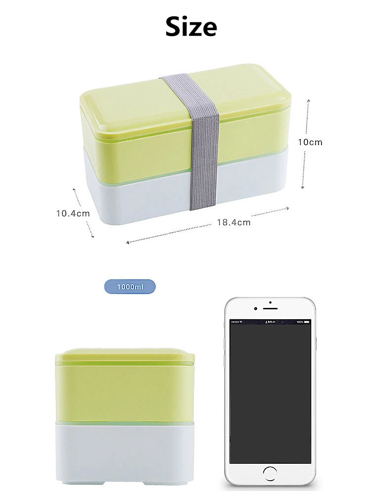 ONEUP Ланч-бокс портативный BPA бесплатно bento box со столовыми приборами герметичный контейнер для еды для детей для пикника школы офиса Microwavable