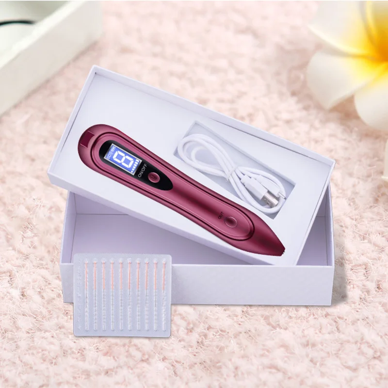 

New Face Makeup Tools Freckle Moles Removal Laser USB Pen LCD Display Sweep Mole Dark Spot Remover Machine Charged Dot Mole