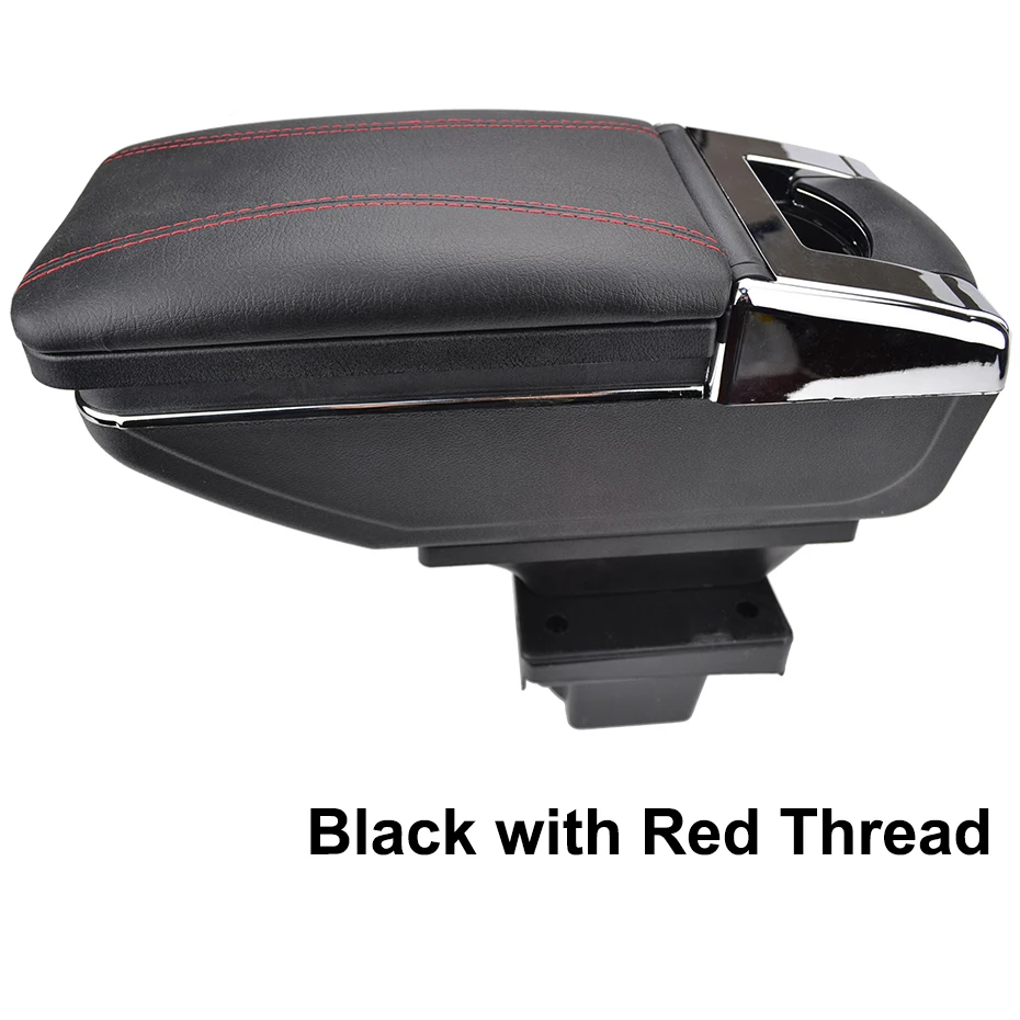 Red thread Подлокотник вращающийся для Skoda Yeti 09-On/Octavia Mk2 2 2005-2012 A5 центральная консоль коробка для хранения подлокотник Подлокотник подлокотник 2009 2010 2011 - Название цвета: Red thread