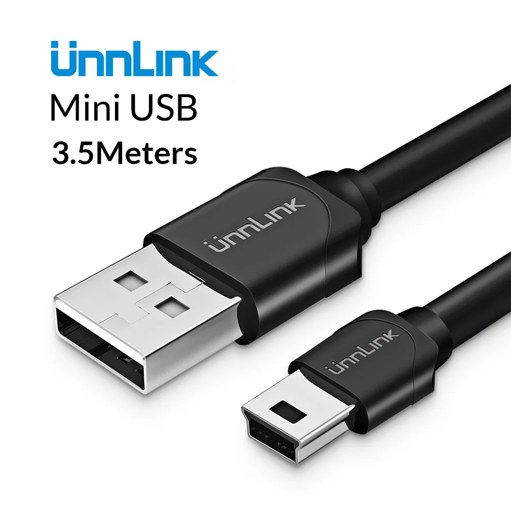 Кабель питания Unnlink Mini USB 3 5 м В 2 А медный провод шнур для автомобиля GPS