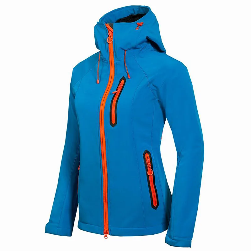 

Women Outdoor Sports Soft shell Windproof Jacket Waterproof Fleece Thermal Autumn Coat Skiing Traveling Hiking Women Jacket