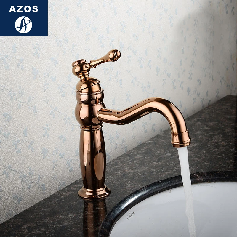 Azos под прилавком смеситель для умывальника мягкий умывальник латунный Белый