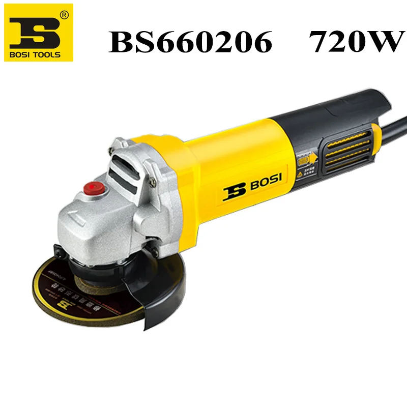 BS660206 720W BOSI 720 W-1500 W угловая шлифовальная машина Проводные Мощность инструмент - Цвет: BS660206 720W