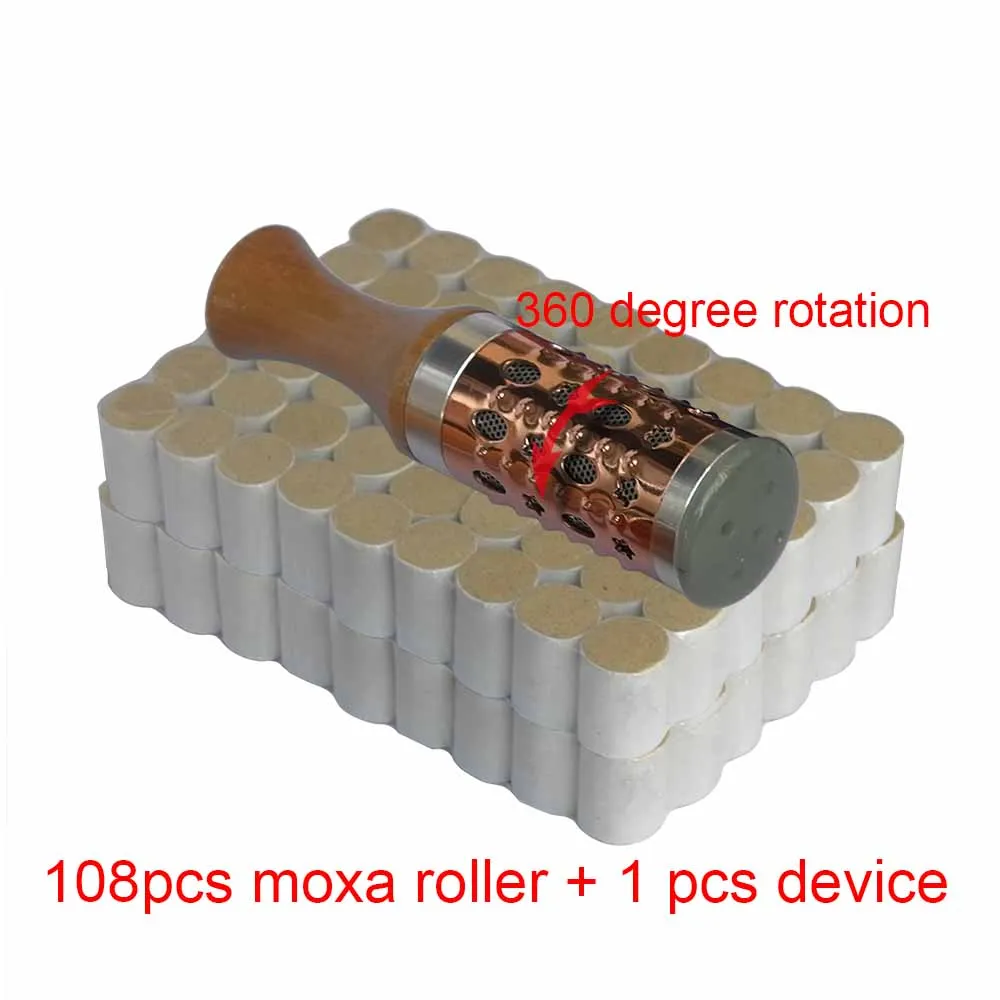 set 2 with moxa roll И розничная комплект для прижигания тип металла мокса палочки и 108 шт 5 лет 45: 1 маленький дым мукса рулон Подарочная крышка - Цвет: set 2 with moxa roll