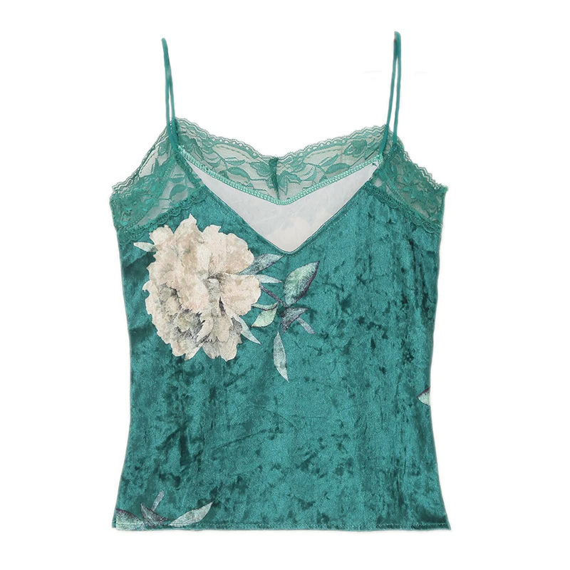 2018 New Summer Lace Covered Stomach Strap Wearing Sexy Vest Loose Bottom Strap Female