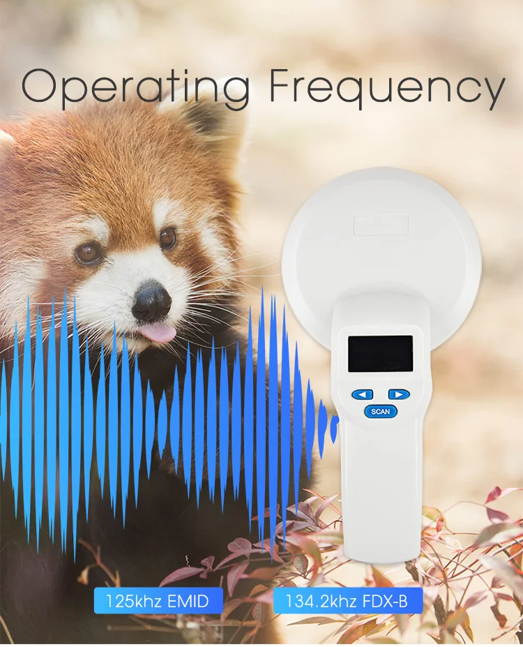 134,2 кГц FDX-B EMID OLED дисплей мини-чип сканер чипов у собак Bluetooth Pet ID RFID микрочип ручной сканер с Usb