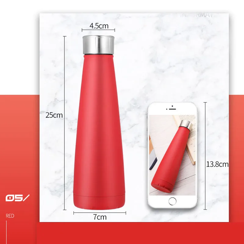 Дорожная кофейная кружка премиум класса конусный термос из нержавеющей стали