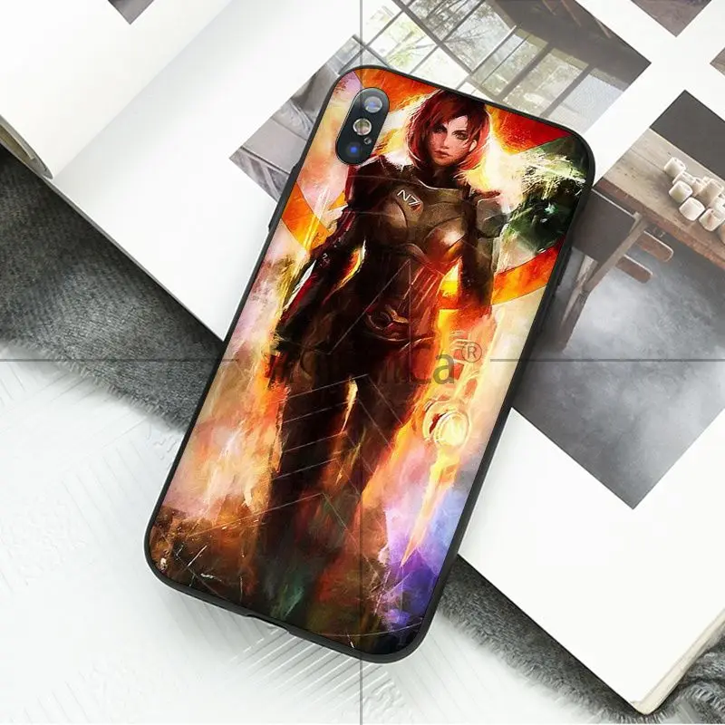 Ruicaica N7 Mass Effect черный мягкий чехол для телефона Apple iPhone 8 7 6 6S Plus X XS MAX 5 5S SE XR |