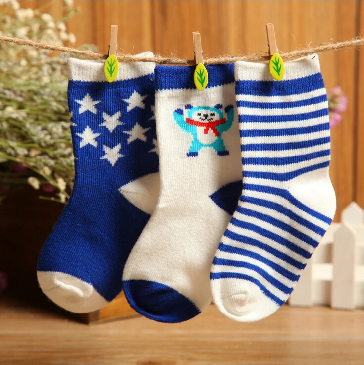 (3 pairs/lot)baby sock lot 0-3T fashion boys girls baby socks cartoon newborn kids cotton for sping autumn winter | Детская одежда и