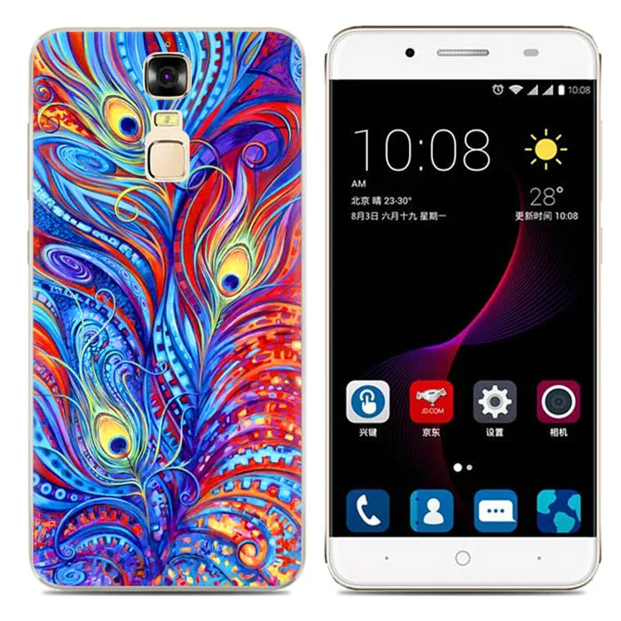 Мягкие силиконовые чехлы для zte Blade A610 плюс zte A610+/A2 Plus Чехол-сумка для телефона с цветочным узором Корпус ТПУ для zte Blade A610 плюс Чехол - Цвет: Темно-серый