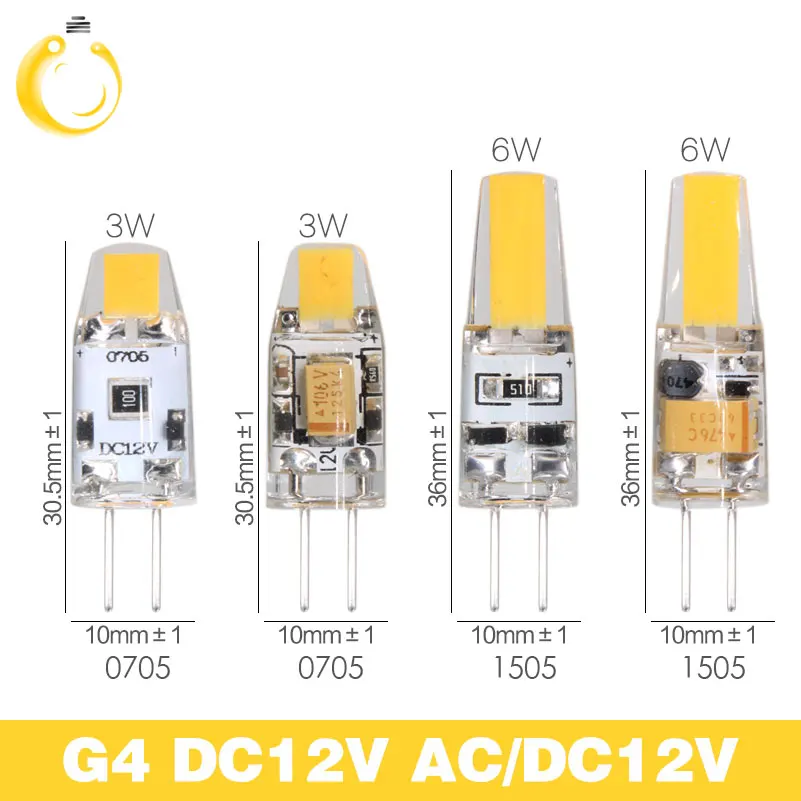10 шт./лот Светодиодная лампа с регулируемой яркостью G4 G9 E14 переменный/постоянный