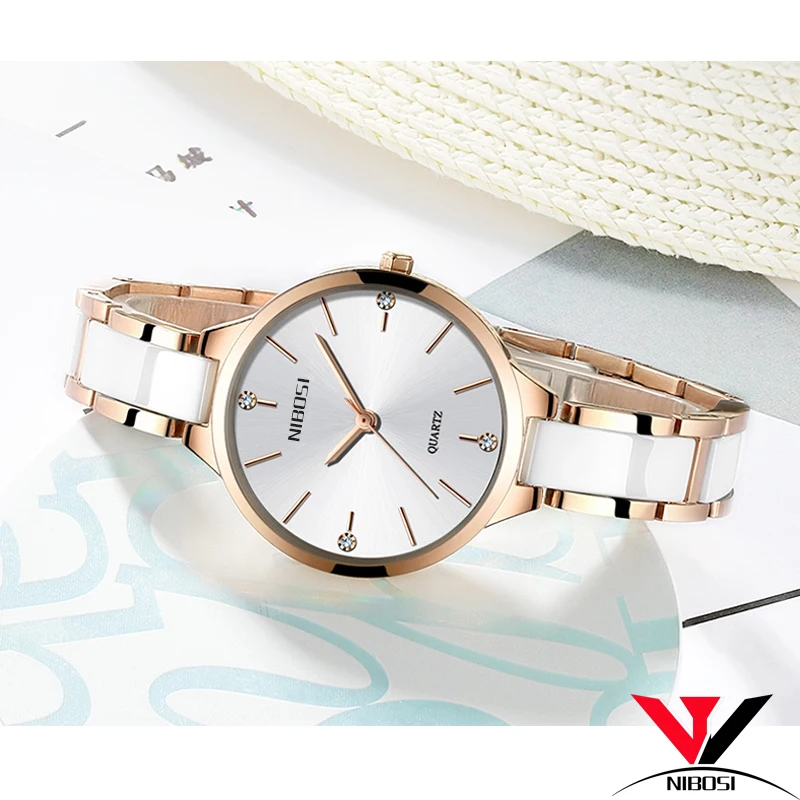 Часы NIBOSI женские часы креативные керамические браслет Relogio Feminino Montre Femme|Женские