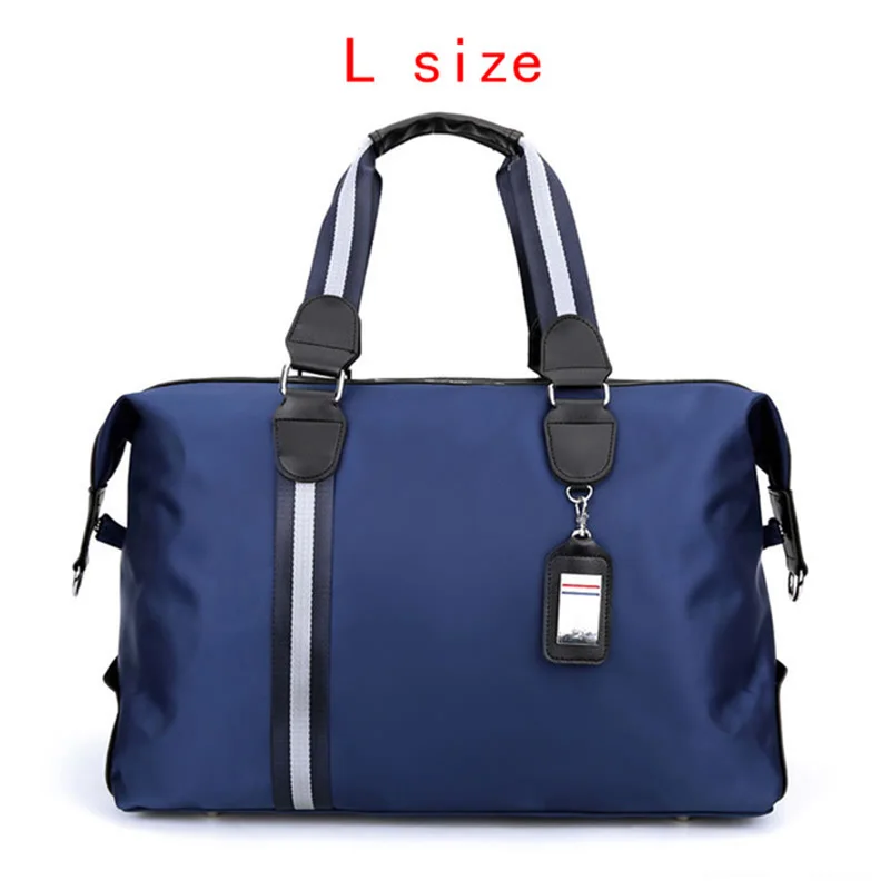 L Blue Travel Bag Новинка, нейлоновая дорожная сумка, большая вместительность, Женская Ручная сумка, дорожная сумка для путешествий, нейлоновые сумки на выходные, мужские многофункциональные дорожные сумки - Цвет: L Blue Travel Bag