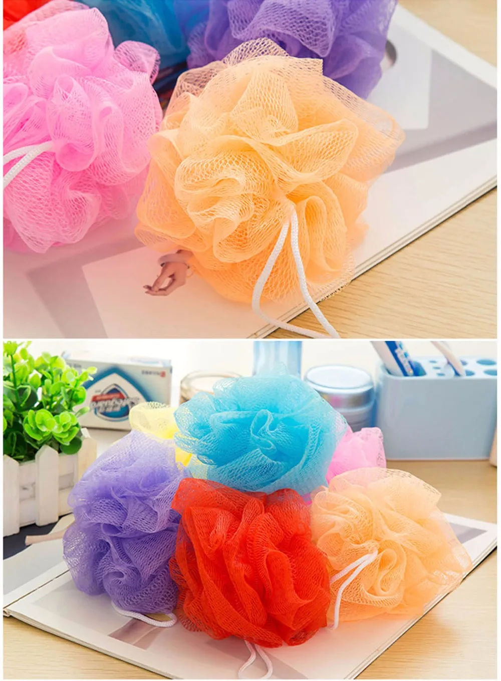Цветок Loofah Ванна шар ванны Прохладный банное полотенце скруббер для тела