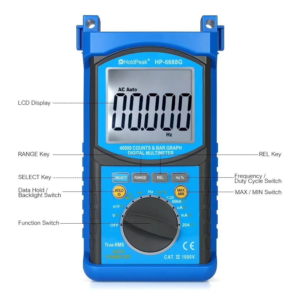 Цифровой мультиметр Авто диапазон истинного напряжения RMS измеритель тока