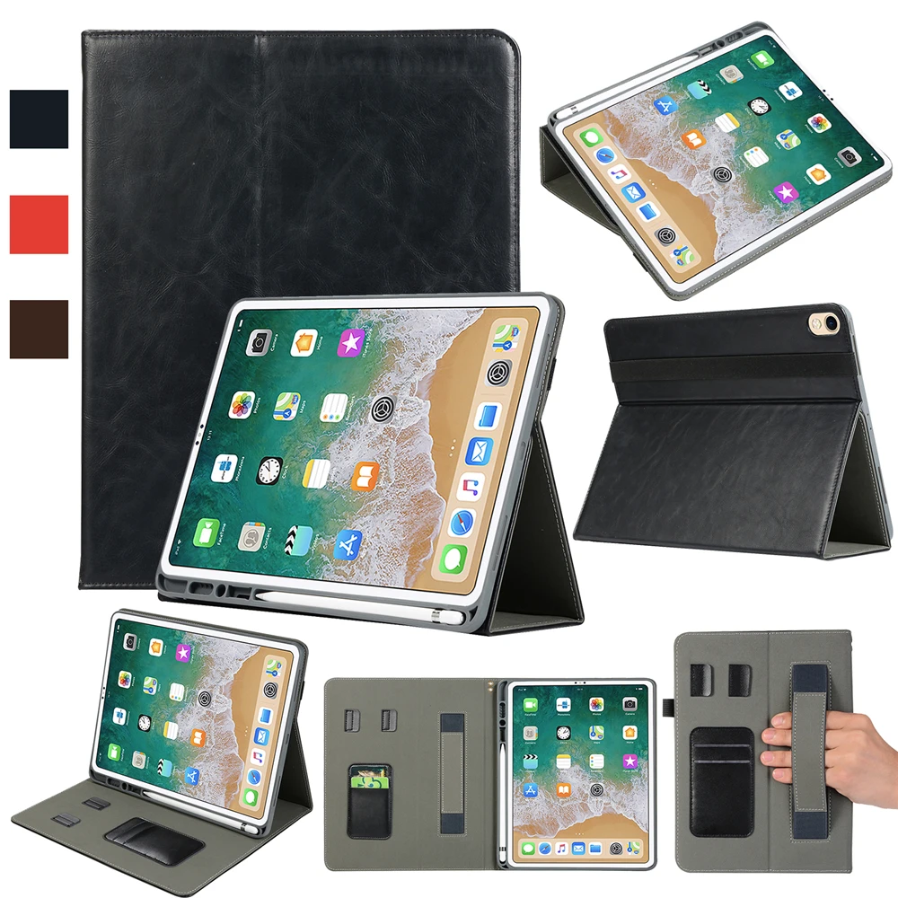 Чехол для iPad Pro 12 9 дюйма 3th кожаный роскошный бизнес стенд с функцией