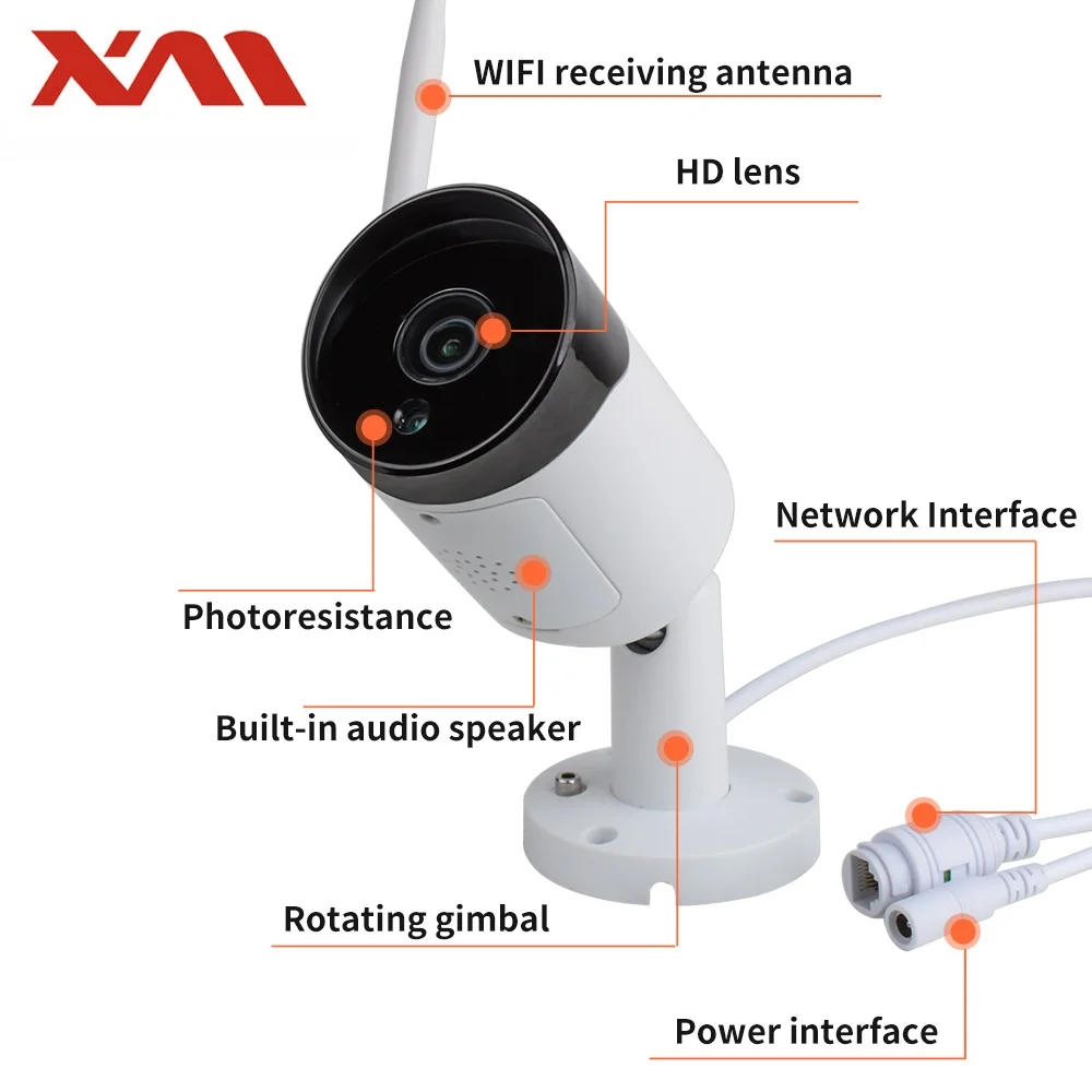 Беспроводная наружная камера видеонаблюдения H.265 + IP-камера Wi-Fi 1080P | Безопасность