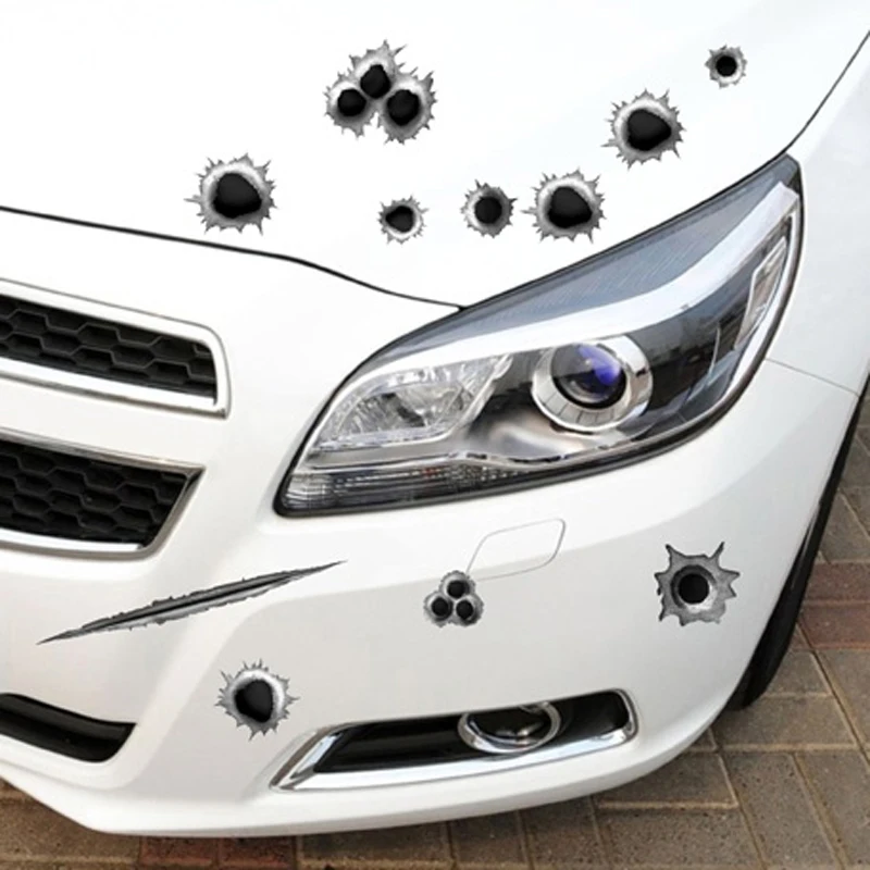 Новинка 2018 автомобильная имитация пулевого отверстия царапина