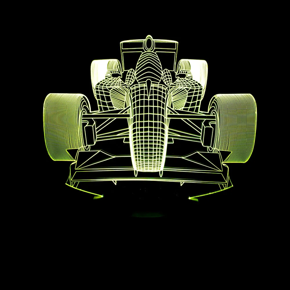 3d ночной Светильник от поставщика гоночный цветной сенсорный дистанционный