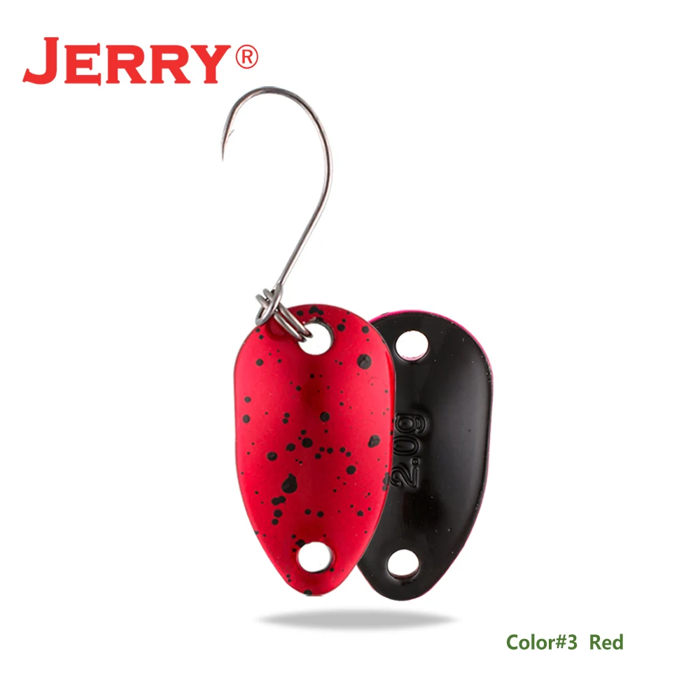 Jerry pesca 2 г 3,5 г 4,5 г несколько цветов микро рыболовные ложки форель ложка рыболовные приманки-Воблеры Спиннер приманка - Цвет: 3 red
