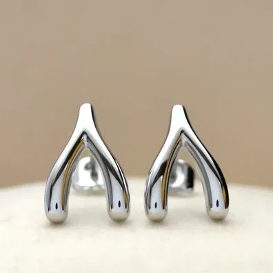 S925 tremella гвоздь для женщин Wishbone оптом высококачественные серьги от производителя