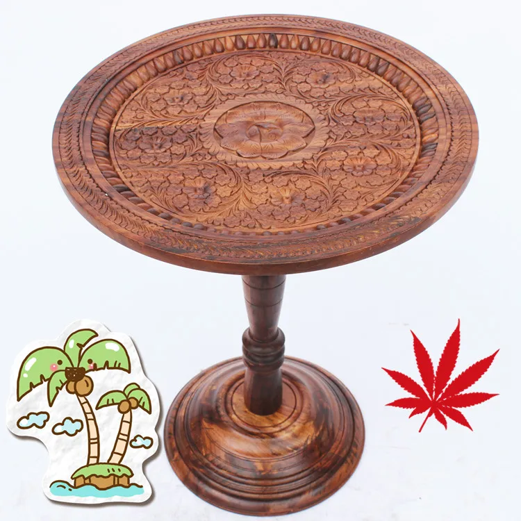 

Pakistan imported wood carving table antique solid wood carving patterns coffee table coffee table small table