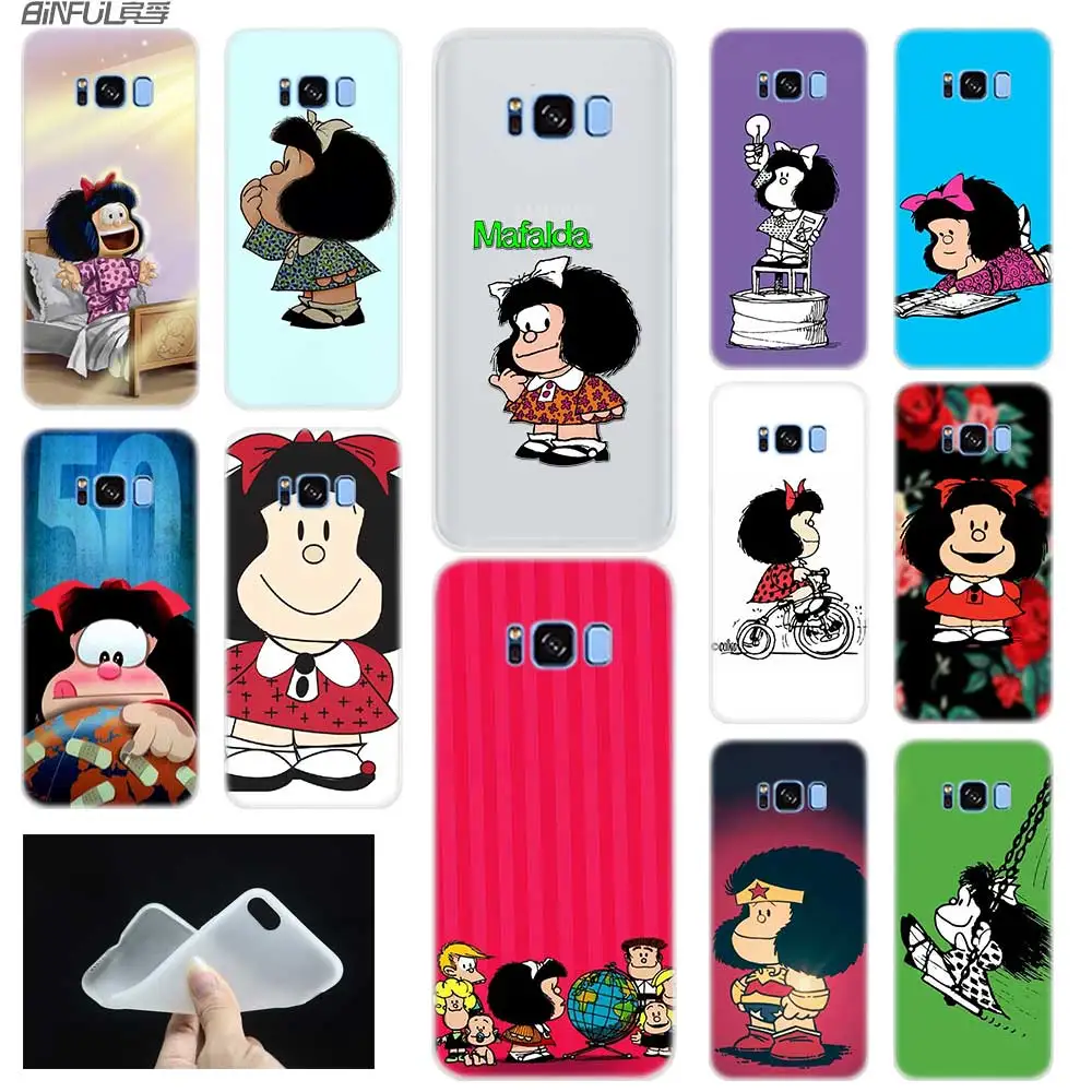 Мягкий силиконовый чехол для Samsung S20 S11 S10 S9 S8 Plus lite 11e 10e S7 S6 5G Mafalda cute|Бамперы| |