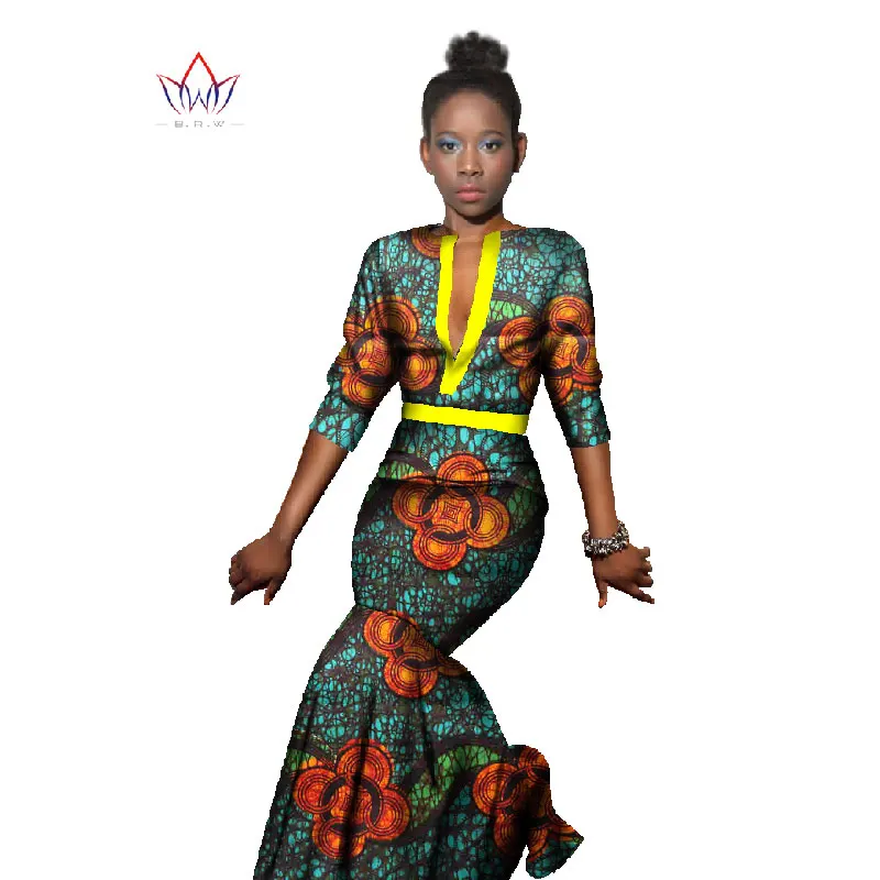 2017 осеннее платье комплект из 2 предметов для женщин длинная рубашка Дашики юбка