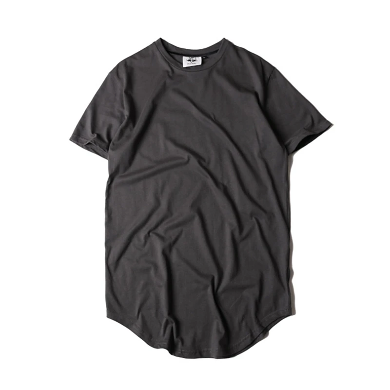 Мужская удлиненная камуфляжная футболка kanye west длинная из 100% хлопка с изогнутым