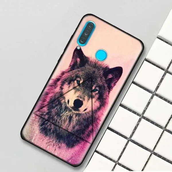 Черный силиконовый чехол для huawei P30 P20 P10 Коврики 20 10 Lite Pro Nova 4 4E 3E P Smart плюс Soft Shell классический волк