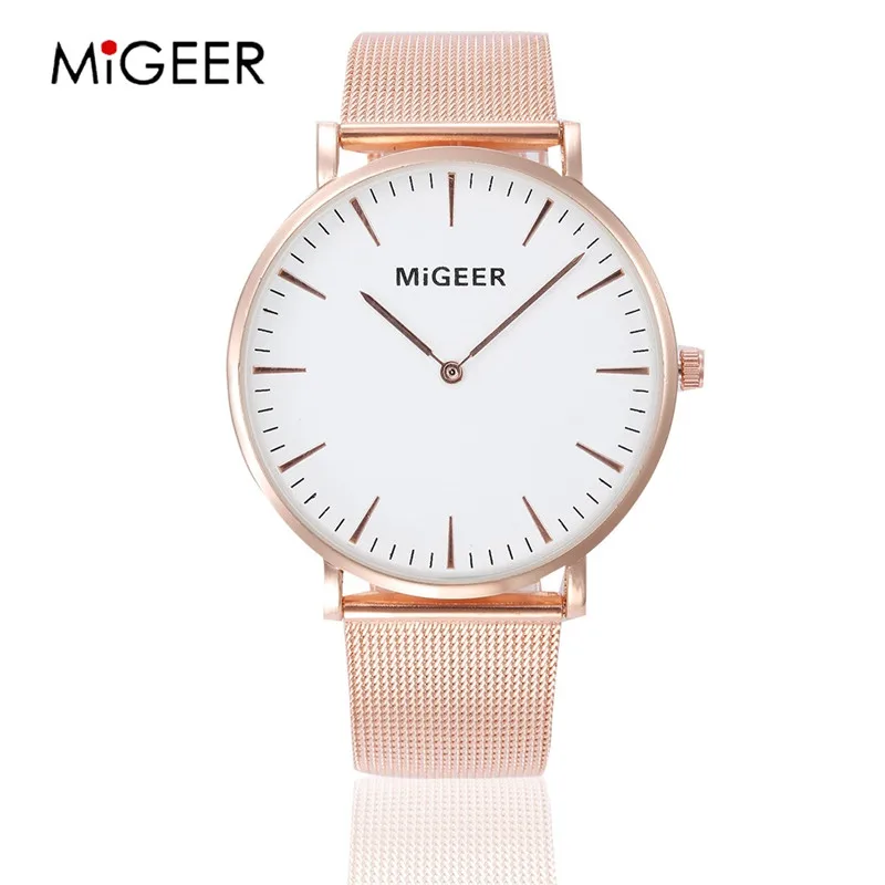 Новые мужские часы MIGEER роскошные дизайнерские кварцевые из нержавеющей стали