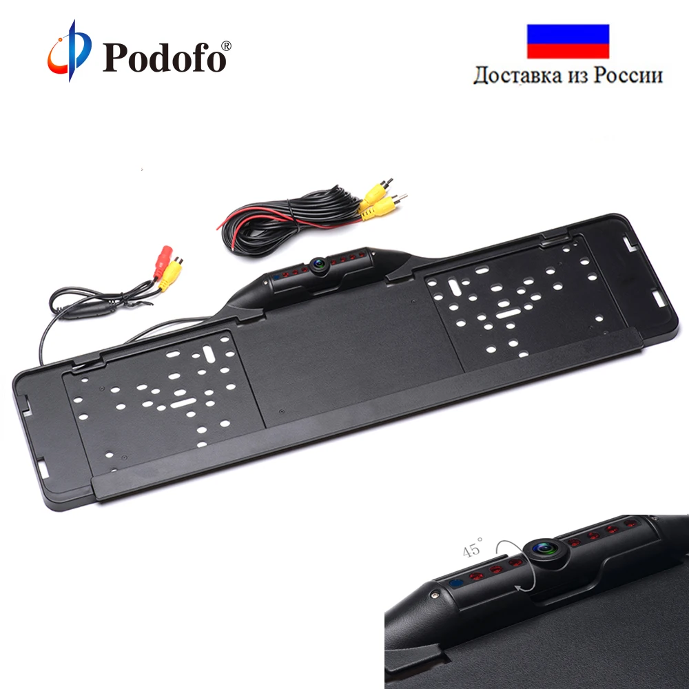Podofo 12 LED подсветка Автомобильная камера заднего вида Универсальная IP66 Мини авто