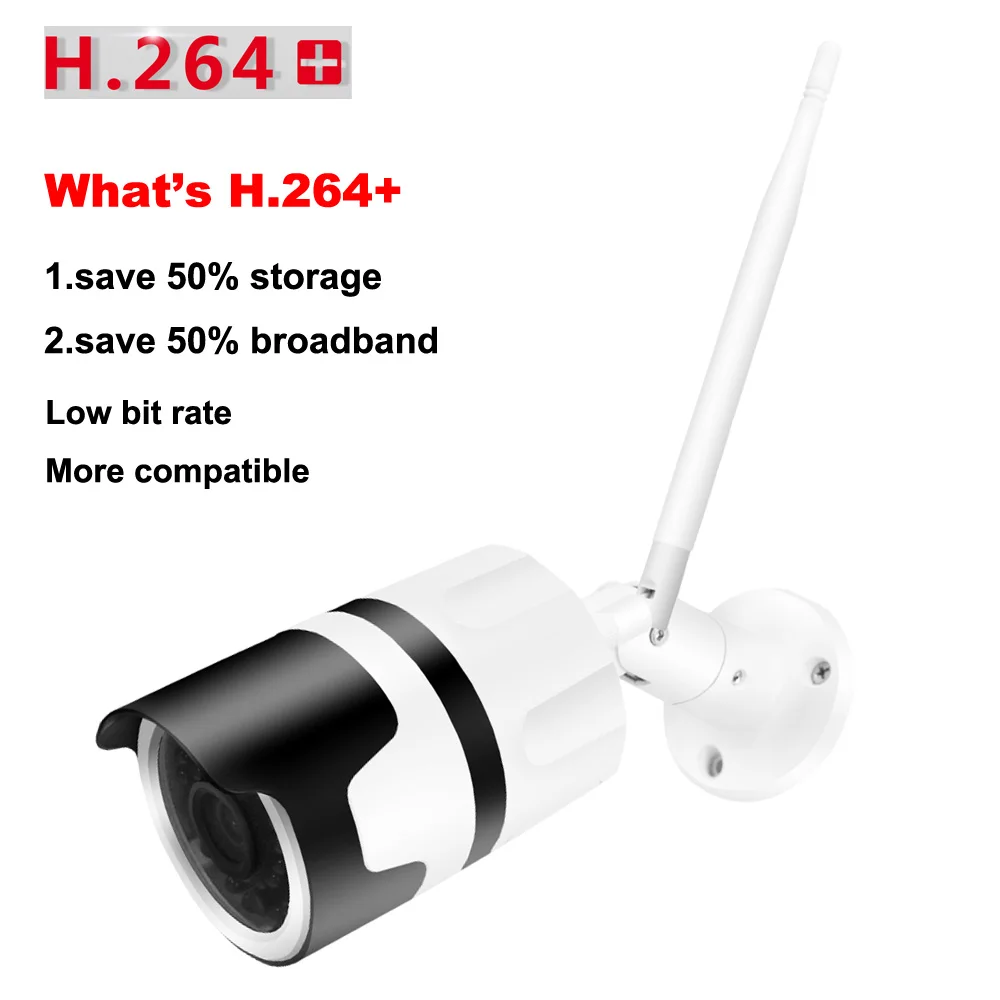 Беспроводная уличная камера видеонаблюдения HD 1080P Wi Fi с микрофоном IP66 поддержка SD