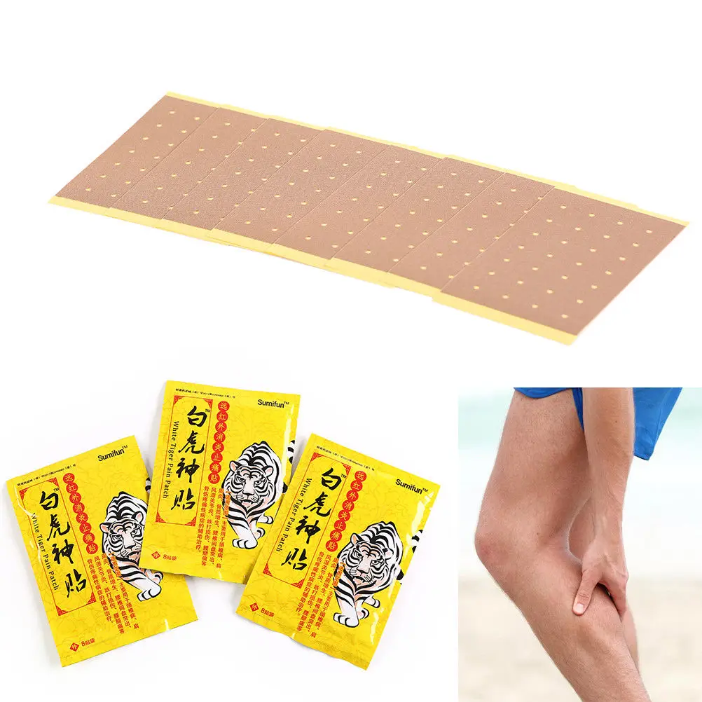 

8pcs Neck/Shoulder/Waist/Leg/Joint Pain Relief Patch Far IR Treatment Porous Analgesic Chinese Medical Plaster Tiger