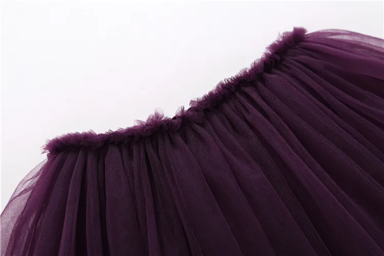 Мини юбка пачка для девочки однотонный бисер фиолетового цвета кружево Vestido 2019