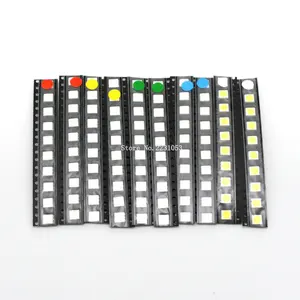 Комплект светодиодов 100 шт.лот 5050 SMD, белый, красный, синий, зеленый, желтый, 20 шт., каждый сверхъяркий набор светодиодов 5050 SMD