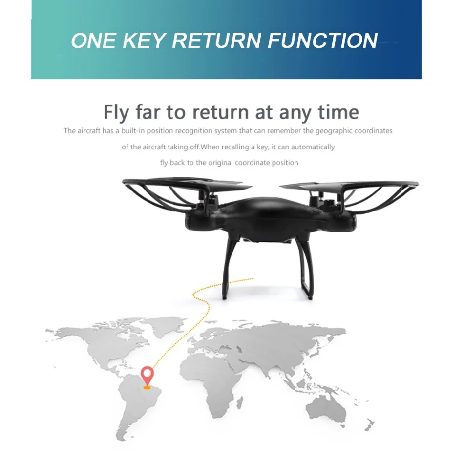 Utoghter 69601 RC Дрон 2 4 ГГц Wifi FPV с камерой 720P высота удержания 3D флип Безголовый