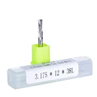 5 шт. AAA вниз Cut 3,175x12 мм две флейты спиральная карбидная мельница инструмент резак CNC маршрутизатор древесины двойной Флейта конец мельница Деревообработка бит