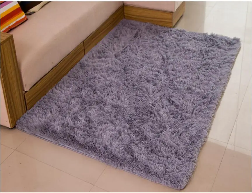 grey longer fur Мягкий пушистый лохматый прямоугольный ковер, напольный коврик для гостиной, декоративное одеяло, Одноцветный белый, бежевый, розовый, кофейный, черный - Цвет: grey longer fur