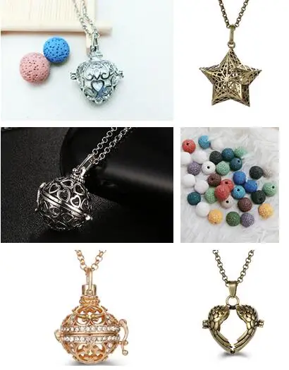 1 шт. Арома диффузор ожерелье Открытый Античный Винтаж Медальоны кулон Духи