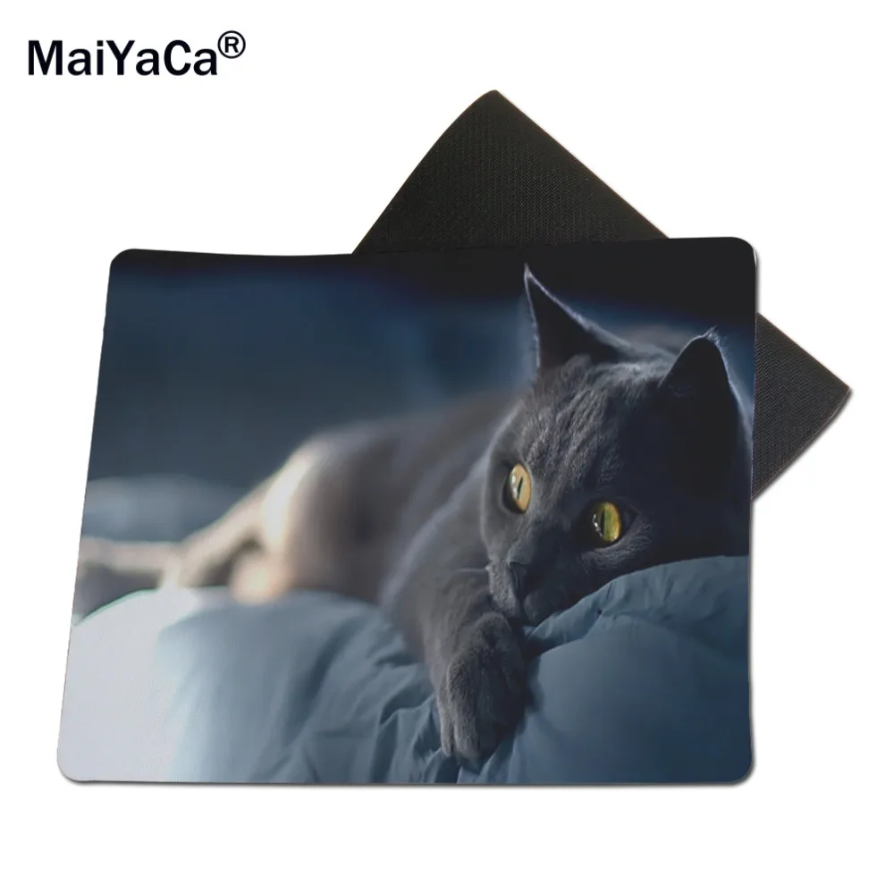 Новинка резиновый нескользящий коврик для мыши с изображением лежащего кота MaiYaCa
