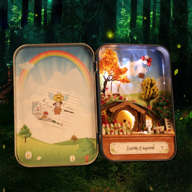 Милая коробка маленький кукольный дом сделай сам мебель Миниатюрный Кукольный