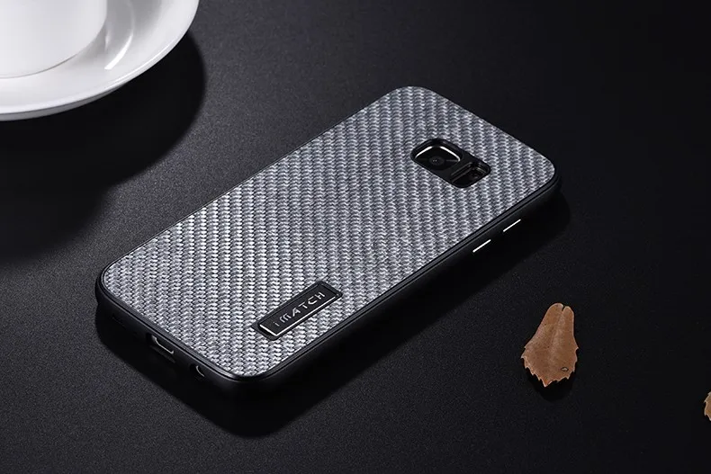 Мода металлический корпус для Samsung Galaxy S7/S7 край крышки Элитная углерода Волокно Телефонные Чехлы для Samsung Galaxy S7 край Fundas