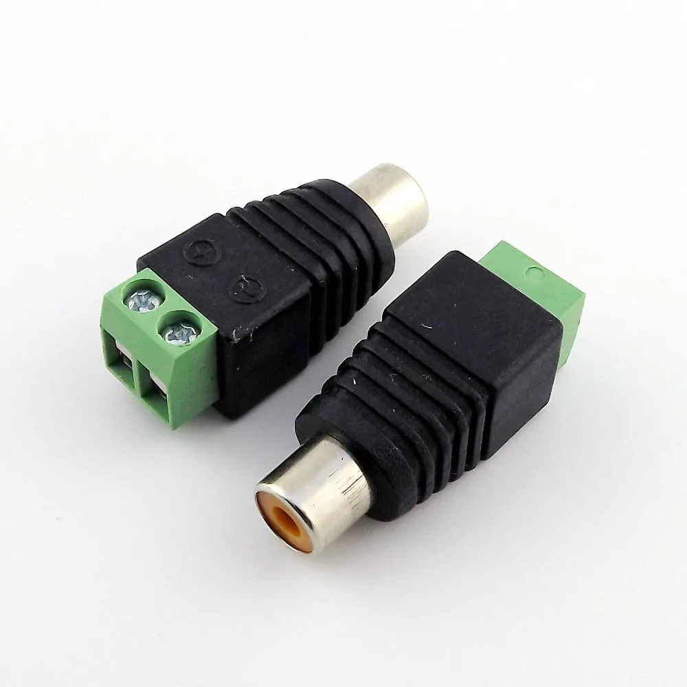 10x RCA Phono гнездо для AV видео винтовой клеммный разъем адаптер CCTV камеры
