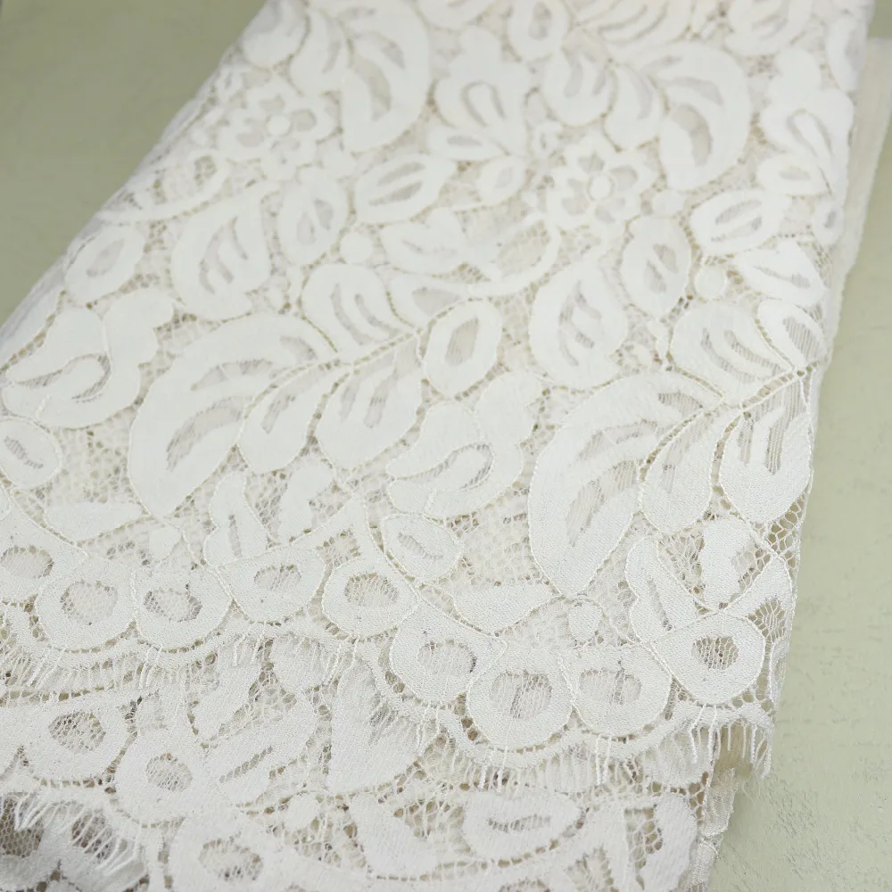 

lace fabric water soluble eyelash lace trim 110CM*135CM apricot sewing clothes fabric accessories